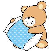 00048740枕を抱いているくま